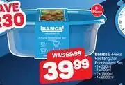 Basics 8 piece rectangular food savers set