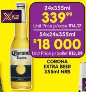 Shoprite CORONA EXTRA BEER 355ml NRB offer