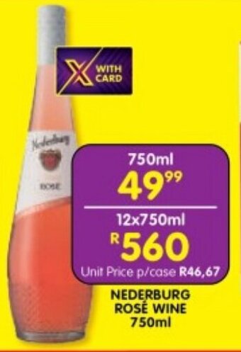 Shoprite NEDERBURG ROSÉ WINE 750ml offer