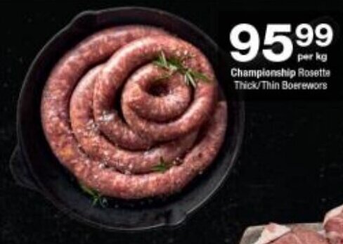 Checkers Championship Rosette Thick/Thin Boerewors offer