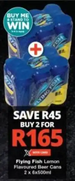 Checkers Flying Fish Lemon Flavoured Beer Cans 2 x 6x500ml offer