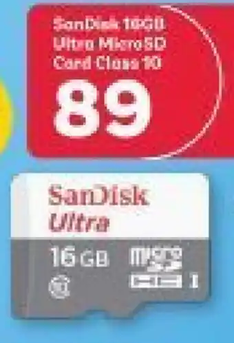 PEP Sandisk 10GB Ultra MicroSD Card Class 10 offer