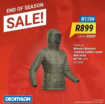 Women's mountain trekking padded jacket