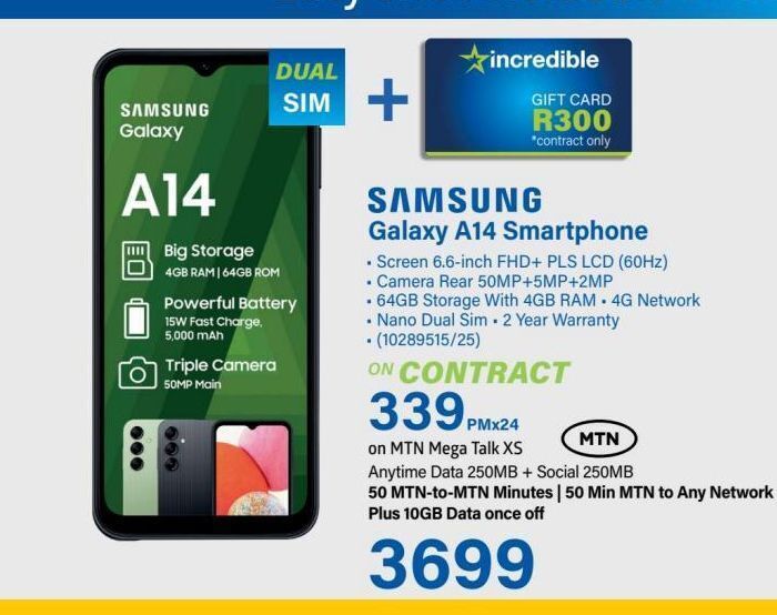 Incredible Connection Smartphones samsung galaxy a14 offer