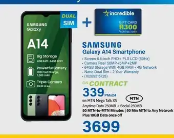 Incredible Connection Smartphones samsung galaxy a14 offer