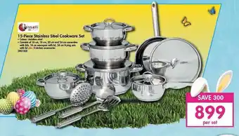 15-Place Stainless Steel Cookware Set