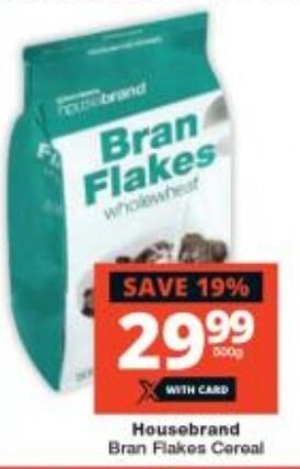 Checkers Housebrand Bran Flakes Cereal offer