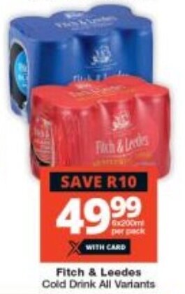 Checkers Fitch & Leedes Cold Drink All Variants offer