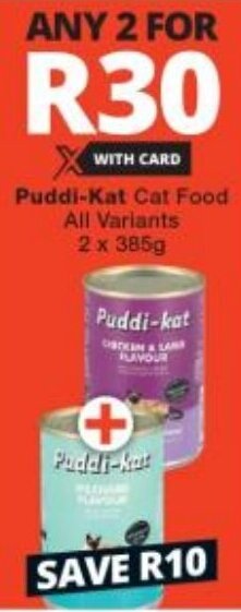 Puddi-Kat Cat Food All Variants 2 x 385g