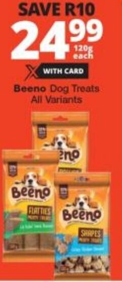 Checkers Beeno Dog Treats All Variants offer