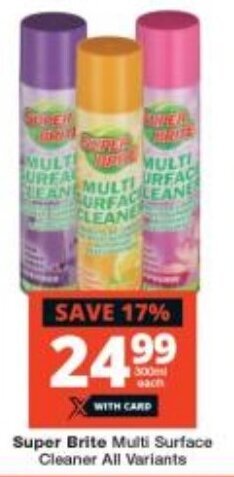 Checkers Super Brite Multi Surface Cleaner All Variants offer