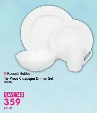 Makro Russel Hobbs 16-Piece Classique Dinner Set offer