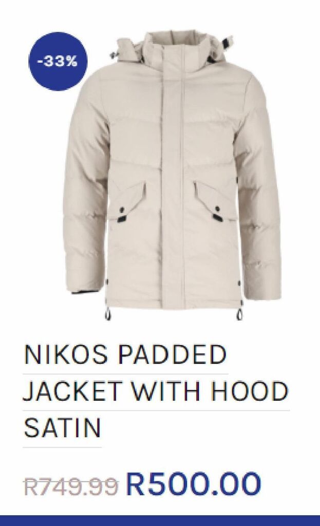 Skipper Bar Jacket with hood satin offer