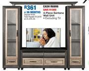 OK Furniture 4 piece santana wall unit offer