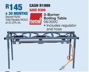 OK Furniture Totai 3 burner boiling table 08/300c offer