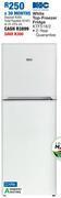 OK Furniture Kic 170l white top freezer fridge ktf518/2 offer
