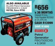 Ellies petrol generator fbg7500cxs