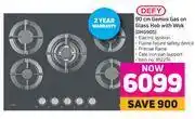Game Defy 90cm gemini gas on glass hob with wok dhg905 offer