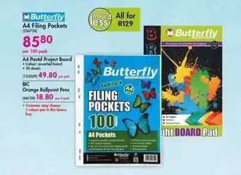 Makro Butterfly A4 Filing Pockets offer