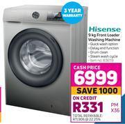 Game Hisense 9kg front loader washing machine offer