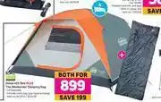 Game Campmaster dome 405 tent plus the weekender sleeping bag-both for offer