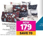 Game 3 piece comforter set assorted designs-per pack offer