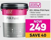 Game Simple choice 20l white pva paint offer