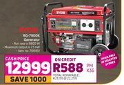 Game Ryobi rg-7900k generator offer