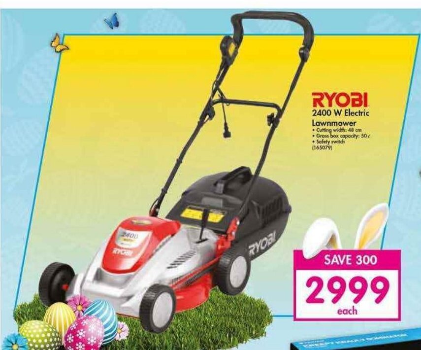 RYOBI 2400W Electric Lawnmower offer at Makro