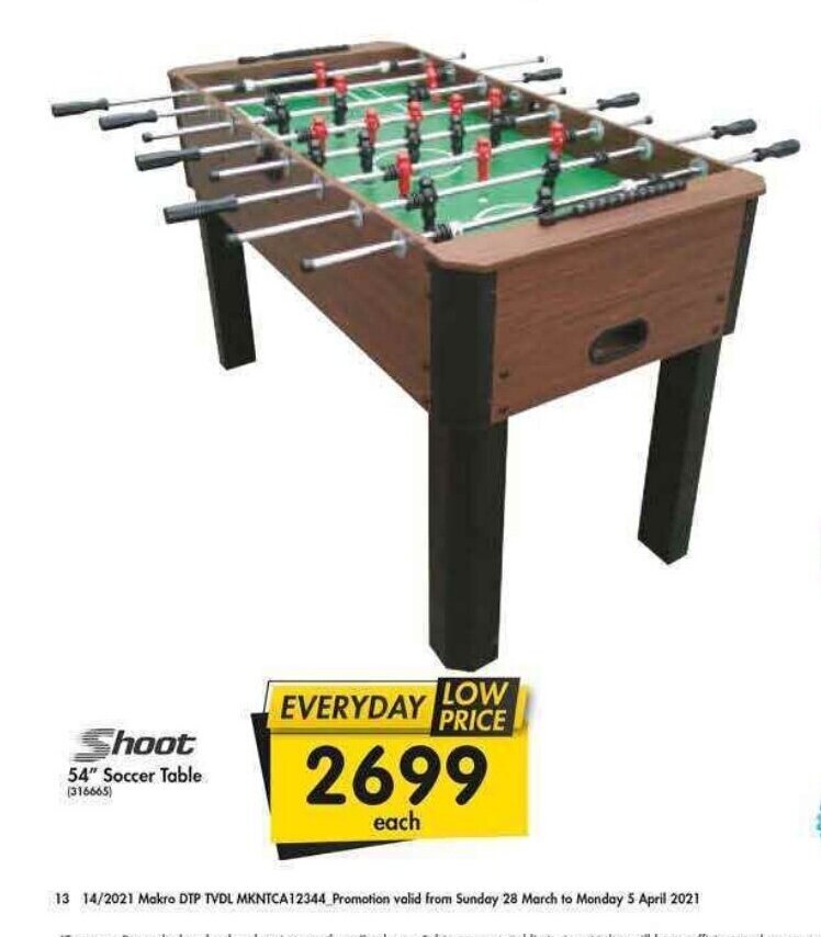 Shoot 54"Soccer Table offer at Makro