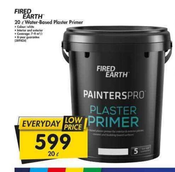 Fired Earth 20L WaterBased Plaster Primer offer at Makro