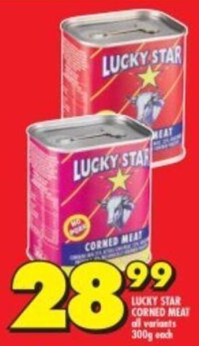 Shoprite LUCKY STAR CORNED MEAT all variants 300g each offer