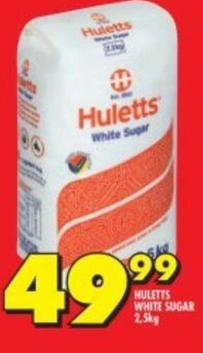 Shoprite HULETTS WHITE SUGAR 2,5kg offer