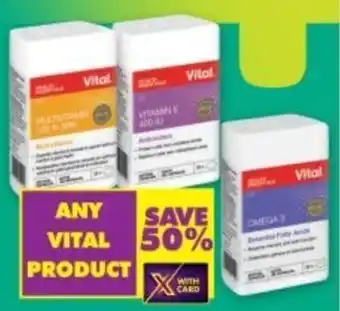 Shoprite ANY SAVE VITAL 50% PRODUCT offer