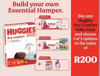 Shoprite Buy any Huggies Dry Comfort Value Pack and choose 1 of 3 options to the value of offer