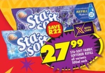 Shoprite STA-SOFT FABRIC SOFTENER REFILL all variants 500ml each offer