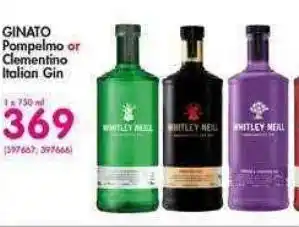 Makro Ginato Pompelmo or Clementino Italian Gin offer