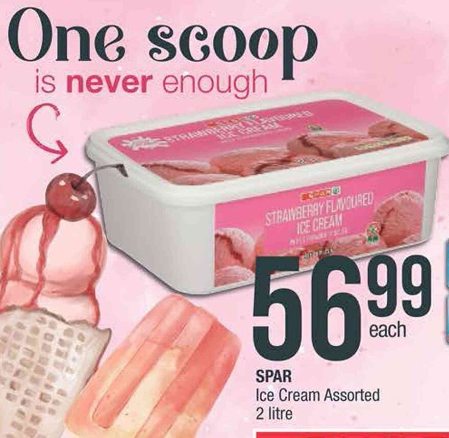 SPAR Ice Cream Assorted 2 litre offer at Spar
