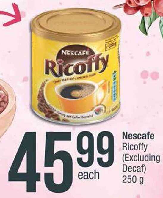Spar Nescafe Ricoffy (Excluding Decaf) 250 g offer