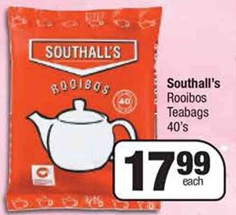 Spar Southall's Rooibos Teabags 40's offer