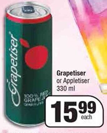 Spar Grapetiser or Appletiser 330ml offer