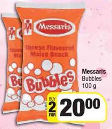 Spar Messaris Bubbles 100 g offer