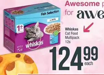 Spar Whiskas Cat Food Multipack 12s offer