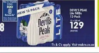 Makro Devil's Peak Lite NRBs 12-Pack offer