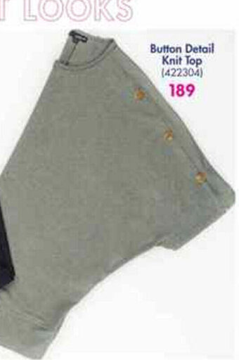 Button Detail Knit Top - 422304