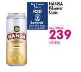 Makro Hansa Pilsener Cans offer
