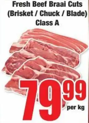 Boxer Fresh Beef Braai Cuts (Brisket / Chuck / Blade) Class A offer