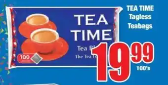 TEA TIME Tagless Teabags