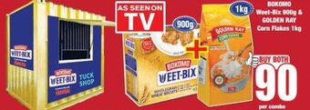 Boxer BOKOMO Weet-Bix 900g & GOLDEN RAY Corn Flakes 1kg offer