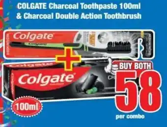 Boxer COLGATE Charcoal Toothpaste 100ml & Charcoal Double Action Toothbrush offer